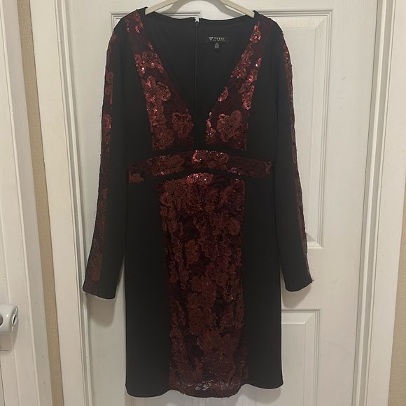 NWT, Gorgeous Guess sequin long sleeve dress, size 16 - Picture 1 of 8